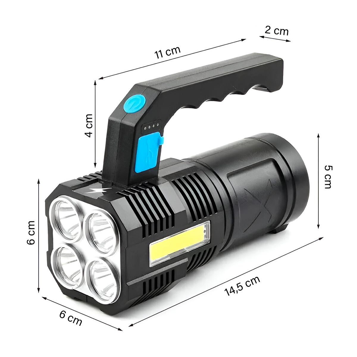 Linterna Led Luz Largo Alcance 4 Modos 8206