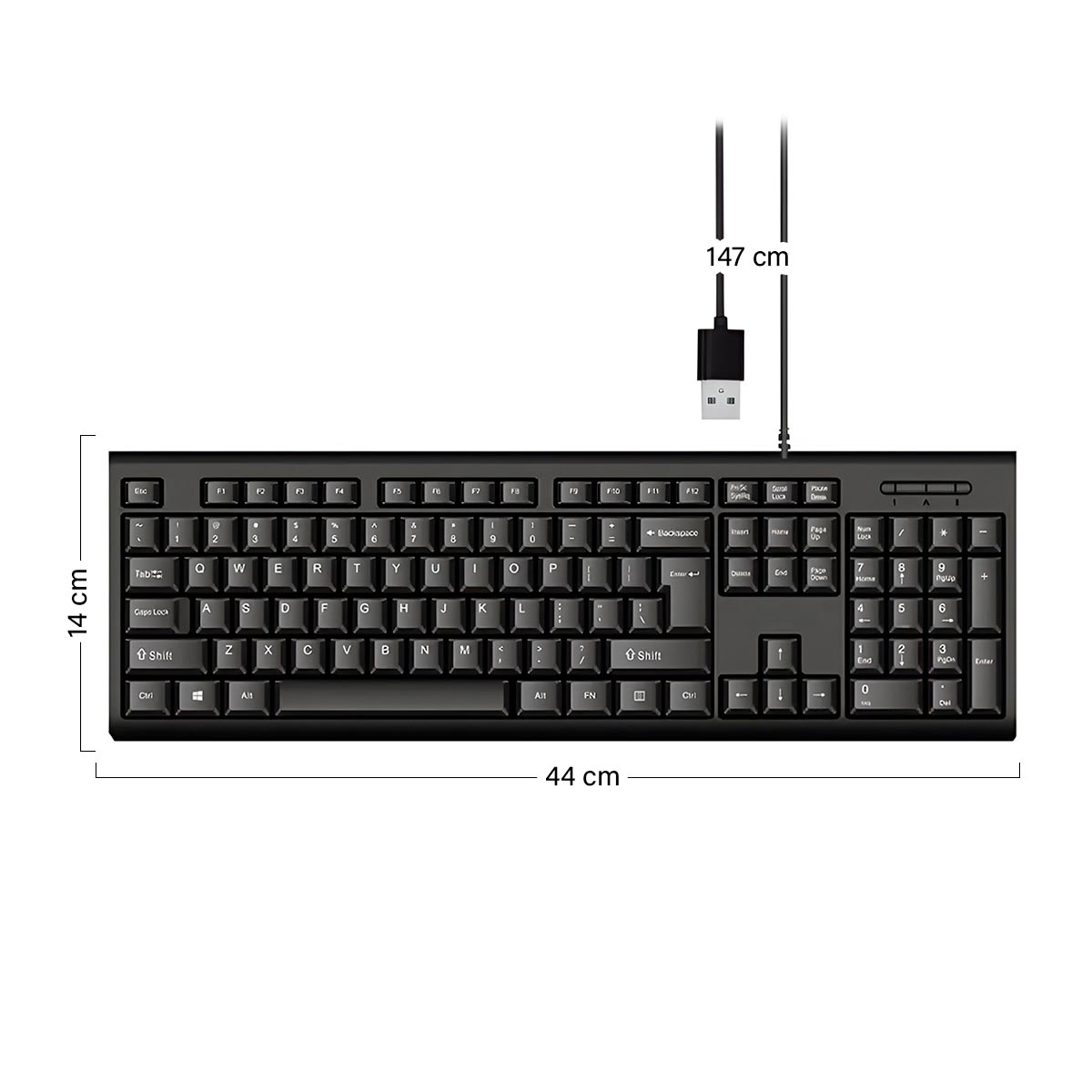 Teclado Alámbrico Multifuncional Español Oficina Numérico M-200