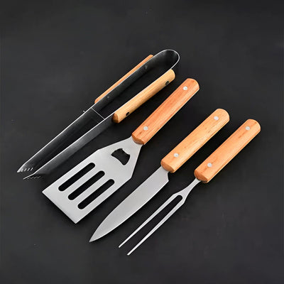 Kit Asado Bbq 4 Piezas Utensilios Cocina MY-XQD001