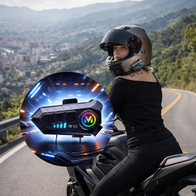 Auriculares Bluetooth para Casco Moto Audífonos Llamadas LA-83