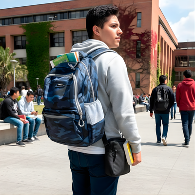 Morral Bolso Escolar Camuflado Universidad Mochila Laptop MANA-0054