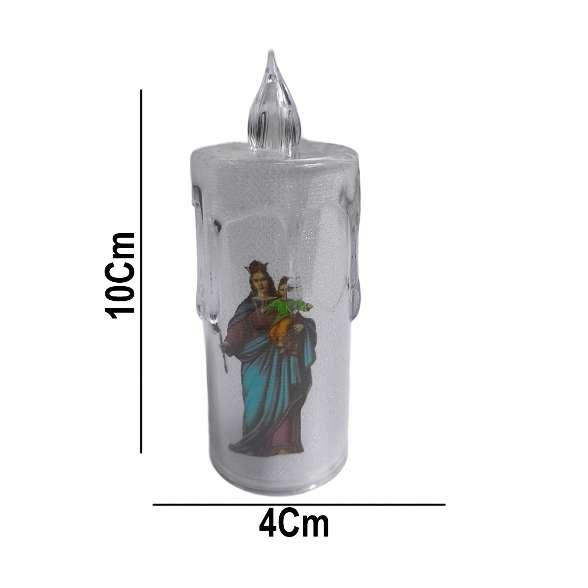 Velas LED Religiosas X3 Decorativas 10cm Luz Cálida Hogar Altar SLT2657