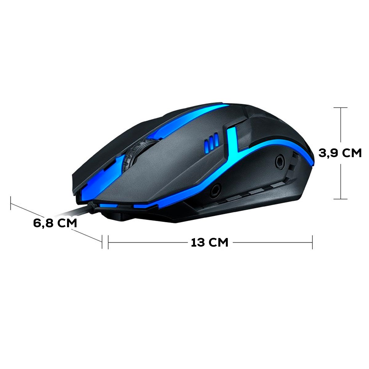 Mouse Gamer RGB Óptico Alámbrico USB Antideslizante para PC y Portátil M20