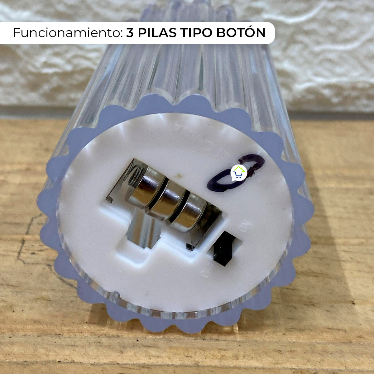 Vela De Movimiento Realista De Luz Cálida Y Base Multicolor DK-1522