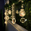 Cortina Intercalada Muñeco De Nieve Bolas con Aros 3M 150 LEDS CBM150N