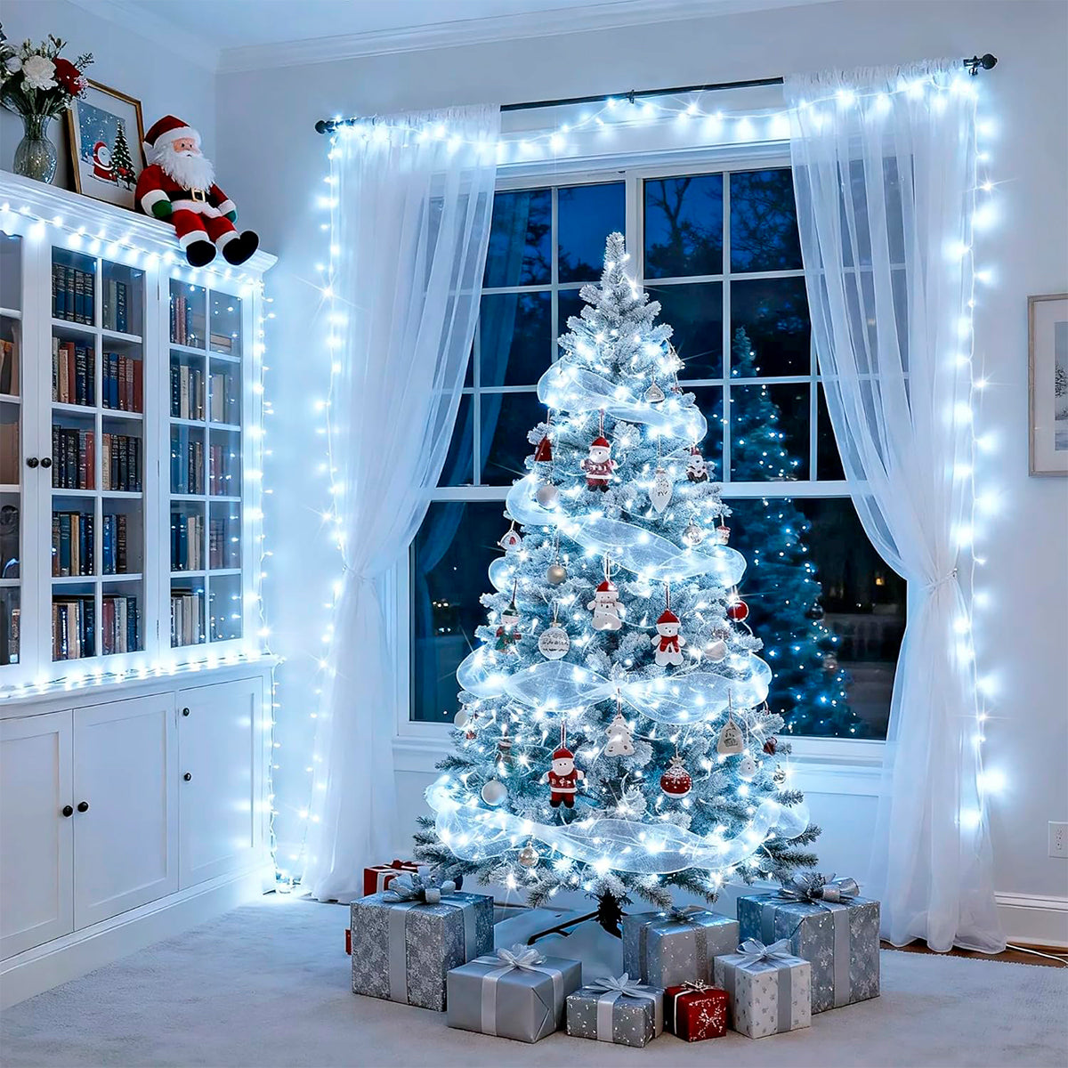 Luz LED Lineal 50 Metros 480 LED Extensión Navideña Cable Transparente 1510A