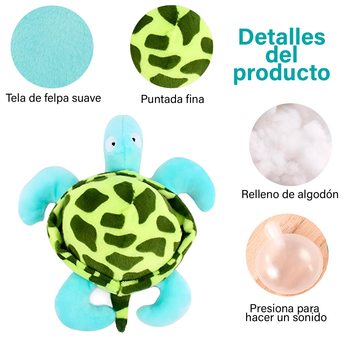 Juguete de Peluche Para Mascotas Perros Tortuga con Sonido SC112-258