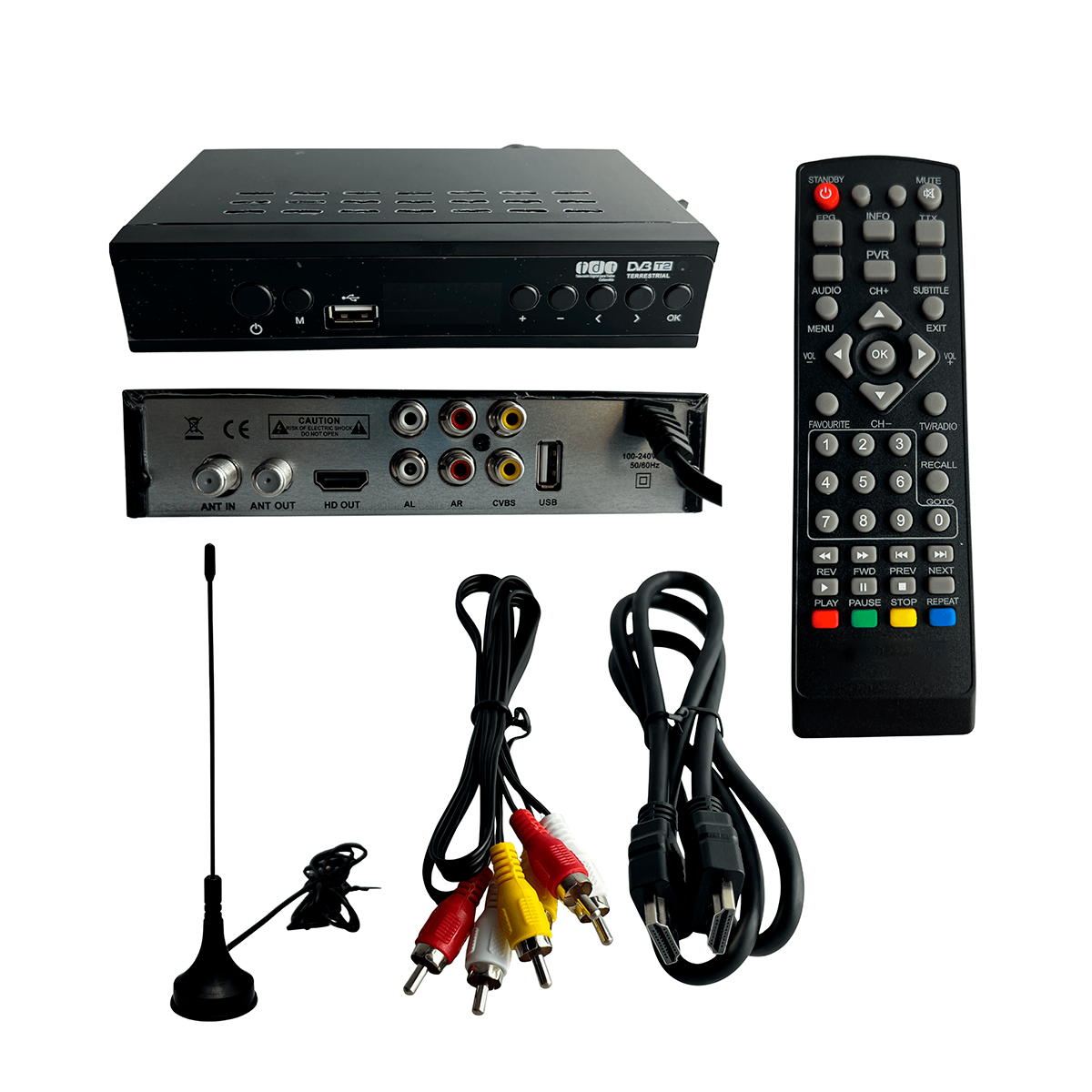 Decodificador TDT DVB-T2 Full HD 1080p Receptor TV Digital Terrestre VP-TDT