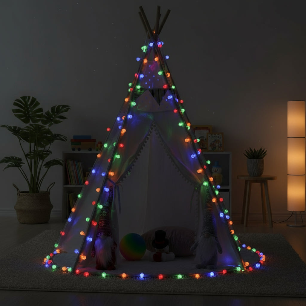 Luces LED Esfera De Cristal Burbuja 3 Metros Decoración Guirnalda Navidad A3102