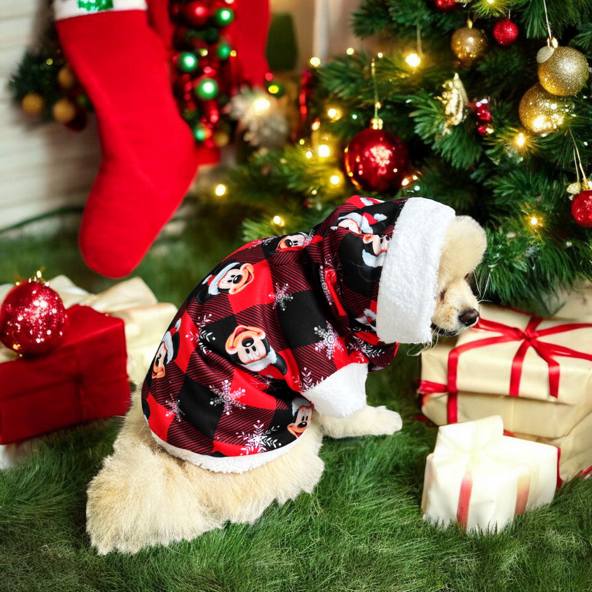 Disfraz Para Mascotas Mickey Mouse Traje Navideño Perro Gato DPMNRATON