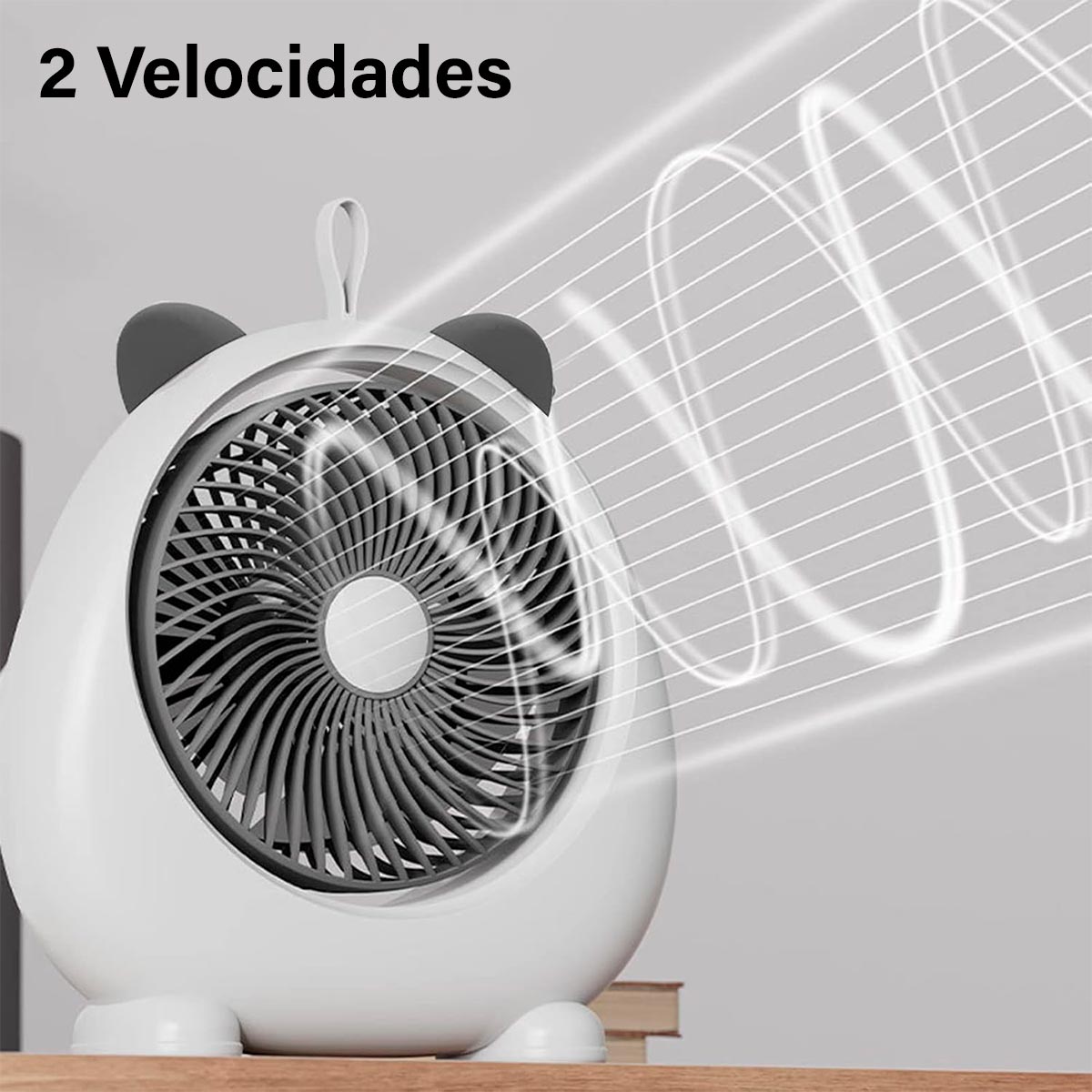 Ventilador de Mesa 2 Velocidades Recargable MLS6051-B