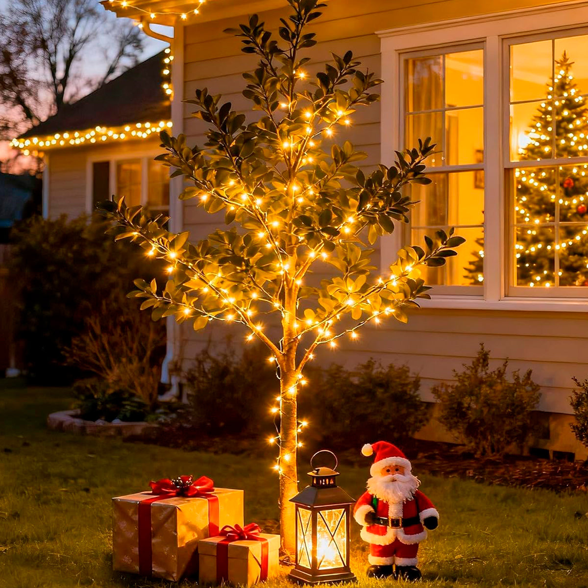 Luz LED Lineal 50 Metros 480 LED Extensión Navideña Cable Transparente 1510A