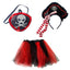 Disfraz Pirata Rojo Infantil Tutú Diadema Halloween OF-1504