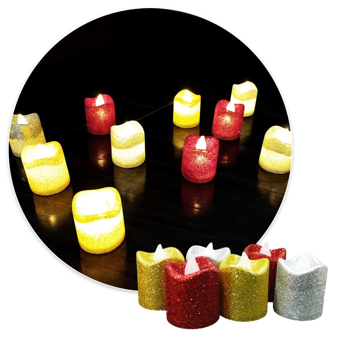 Velas luces Led X24 Decoración Hogar SLT204