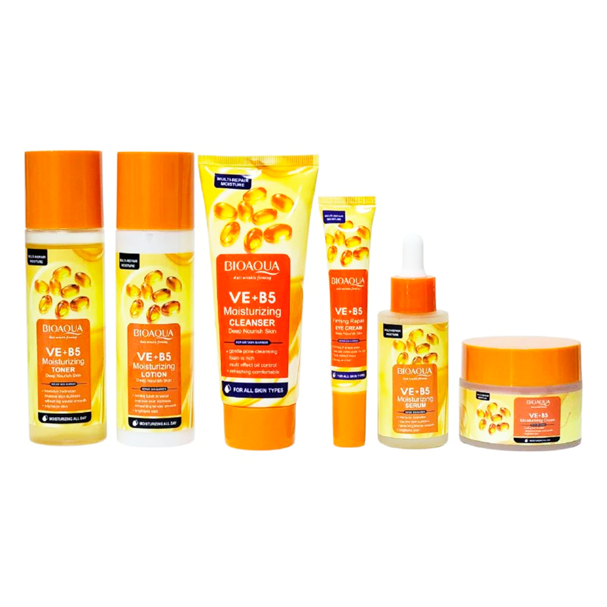 Kit Facial Vitamina E+B5 BIOAQUA 6 Piezas Hidratación Profunda BQY17932