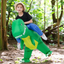 Disfraz De Dinosaurio Verde Inflable Montable Infantil Halloween MA-90