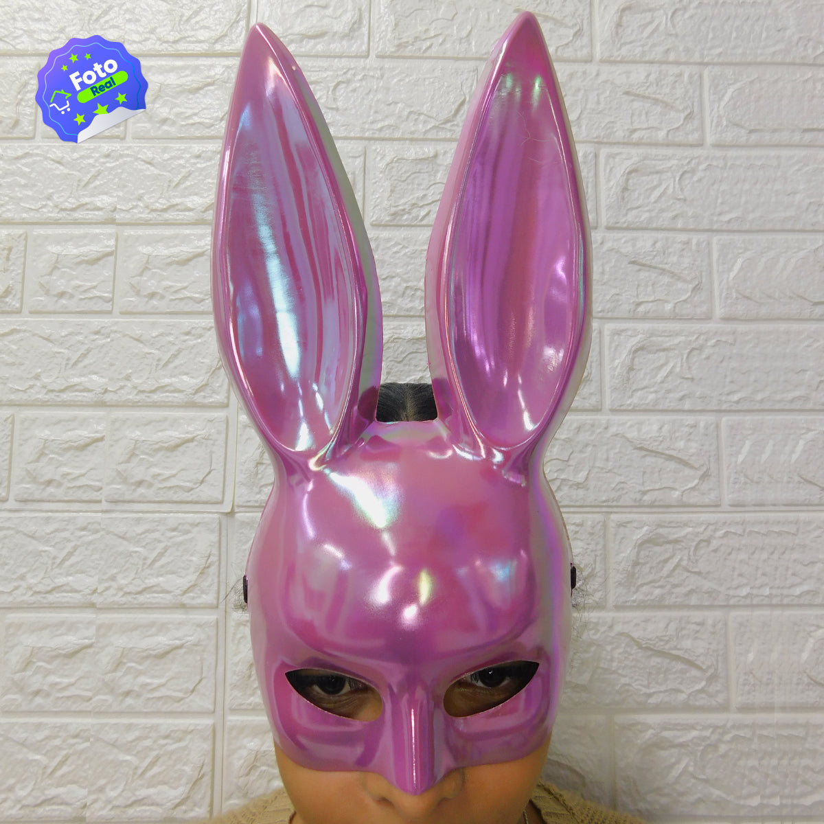 Máscara De Conejo Tornasol Sexy Media Cara Halloween Accesorio Disfraz 2909-108