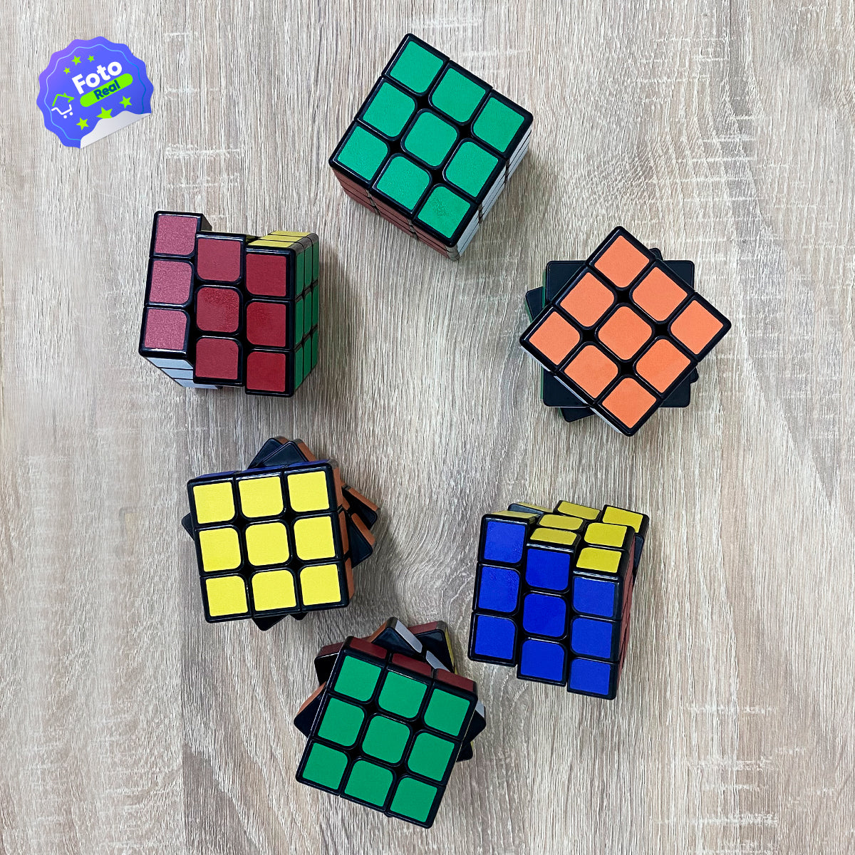 Set x6 Cubo Rubik Clásico 3x3 Rompecabezas Mágico QY1026