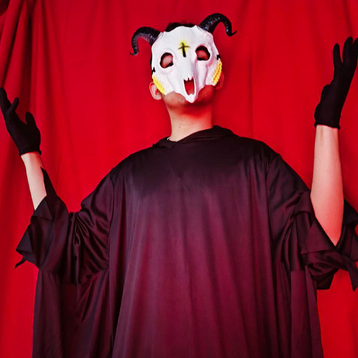 Máscara Calavera Cabra Chupacabras Realista para Disfraz Horror Halloween FR9610