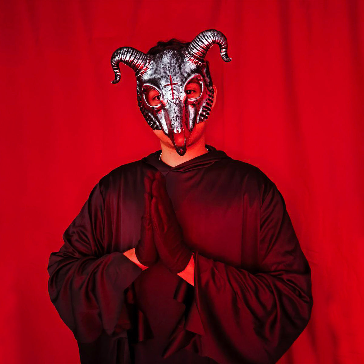 Máscara Calavera Cabra Chupacabras Realista para Disfraz Horror Halloween FR9610