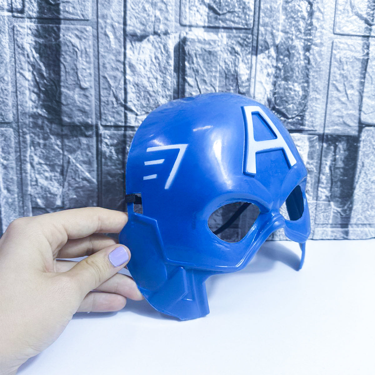 Disfraz Infantil Capitán América Kit Máscara y Escudo Luces