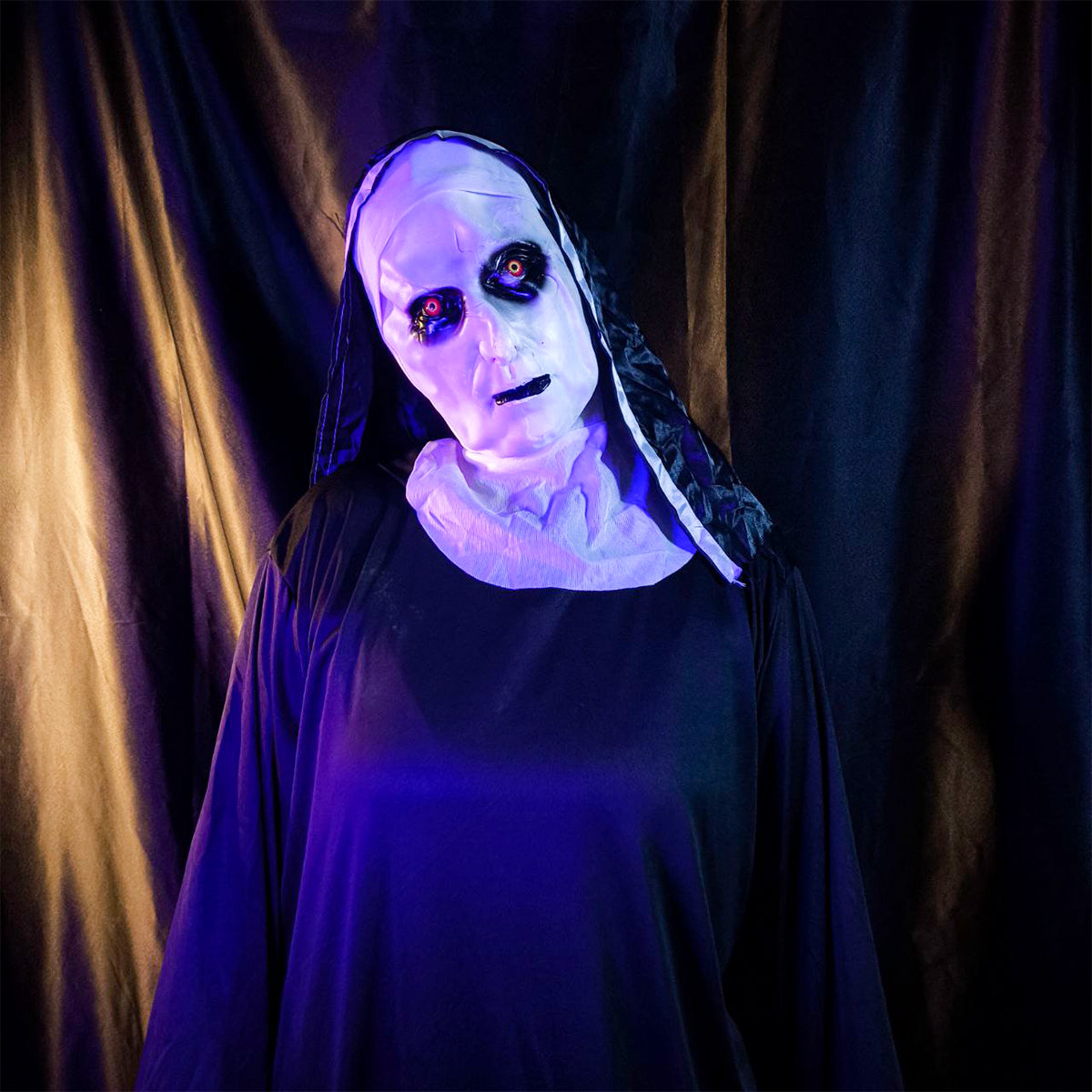Máscara Monja Macabra Látex Halloween Disfraz OF-1466