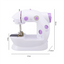 Mini Máquina de Coser Portátil Eléctrica con Pedal Doble Velocidad SM-202A