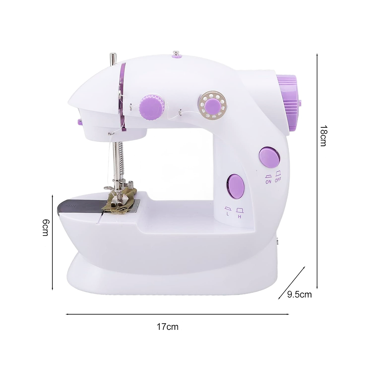 Mini Máquina de Coser Portátil Eléctrica con Pedal Doble Velocidad SM-202A