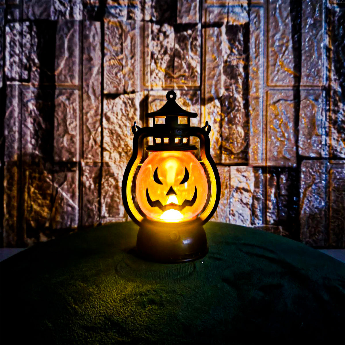 Farol LED Calabaza Halloween Decorativo Terror FALD-086