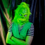 Máscara del Grinch Realista Látex Navidad Cosplay Halloween AT287-G