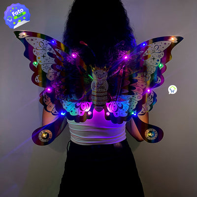 Disfraz Mariposa Alas LED Diadema Varita Halloween OF-691