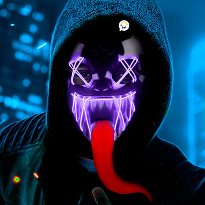 Máscara Neón Venom Accesorio Disfraz Halloween OF314