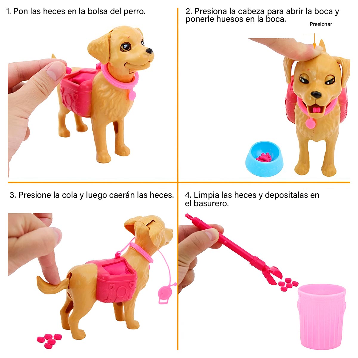 Muñeca Tipo Barbie Con Mascota Perro Accesorios Niñas Juguete HB009