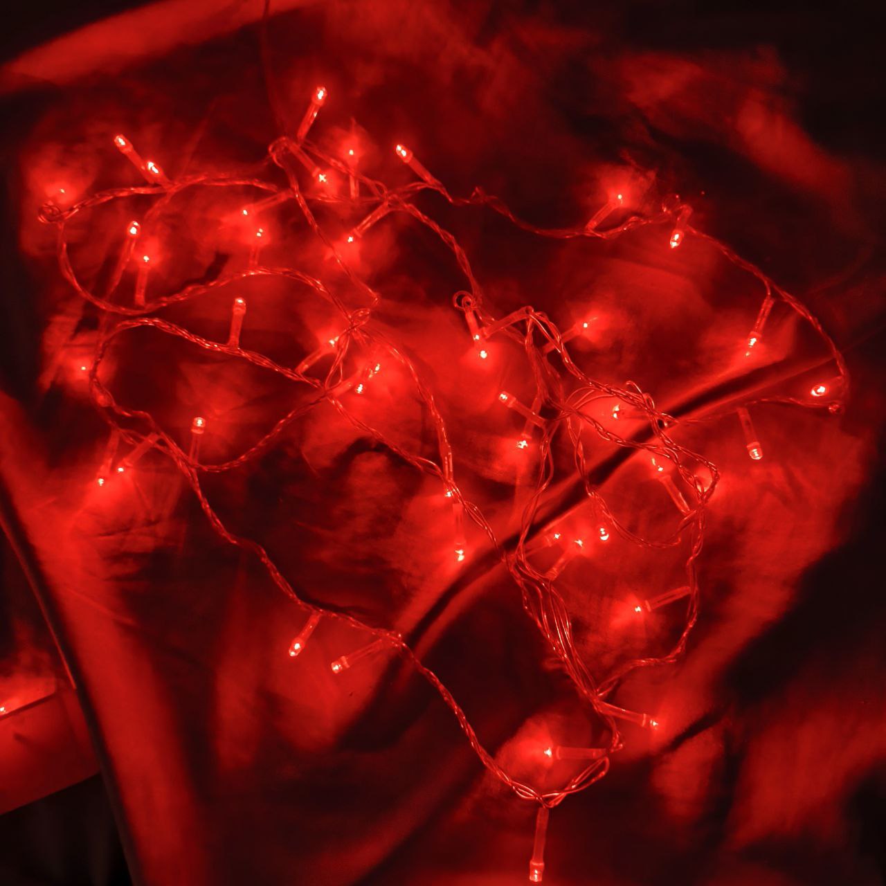 Cortina de Luces LED Rojas 6 m Decoración Navideña y Festiva para Hogar 1404-E100L