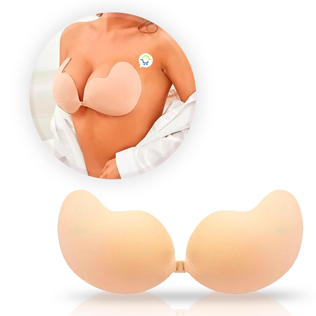 Brasier Sujetador Realza Pecho Snowy Sticky Bra Sujetador