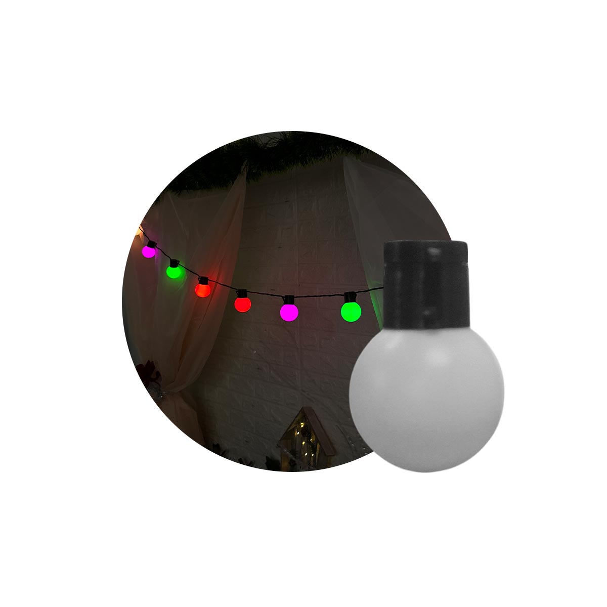 Extensión Luz LED Lineal Bombillos X20 Navidad 5M 21-20-3-c-p