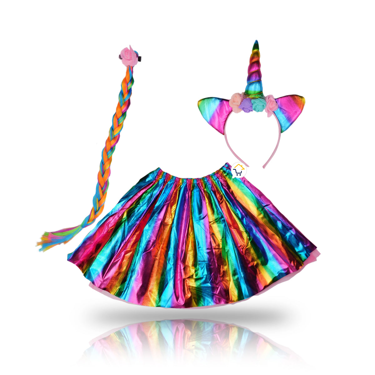 Set Disfraz Unicornio Accesorios Diadema Halloween Niñas Fiesta OF483