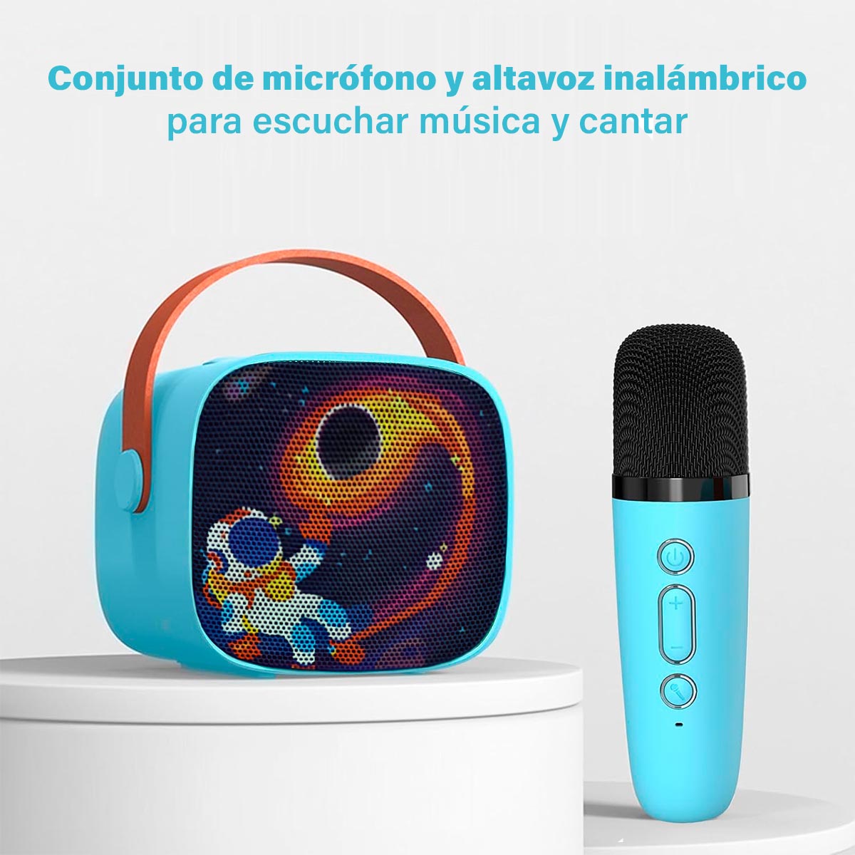 Kit De Karaoke Parlante Mágico + Micrófono Inalámbricos Infantil K8