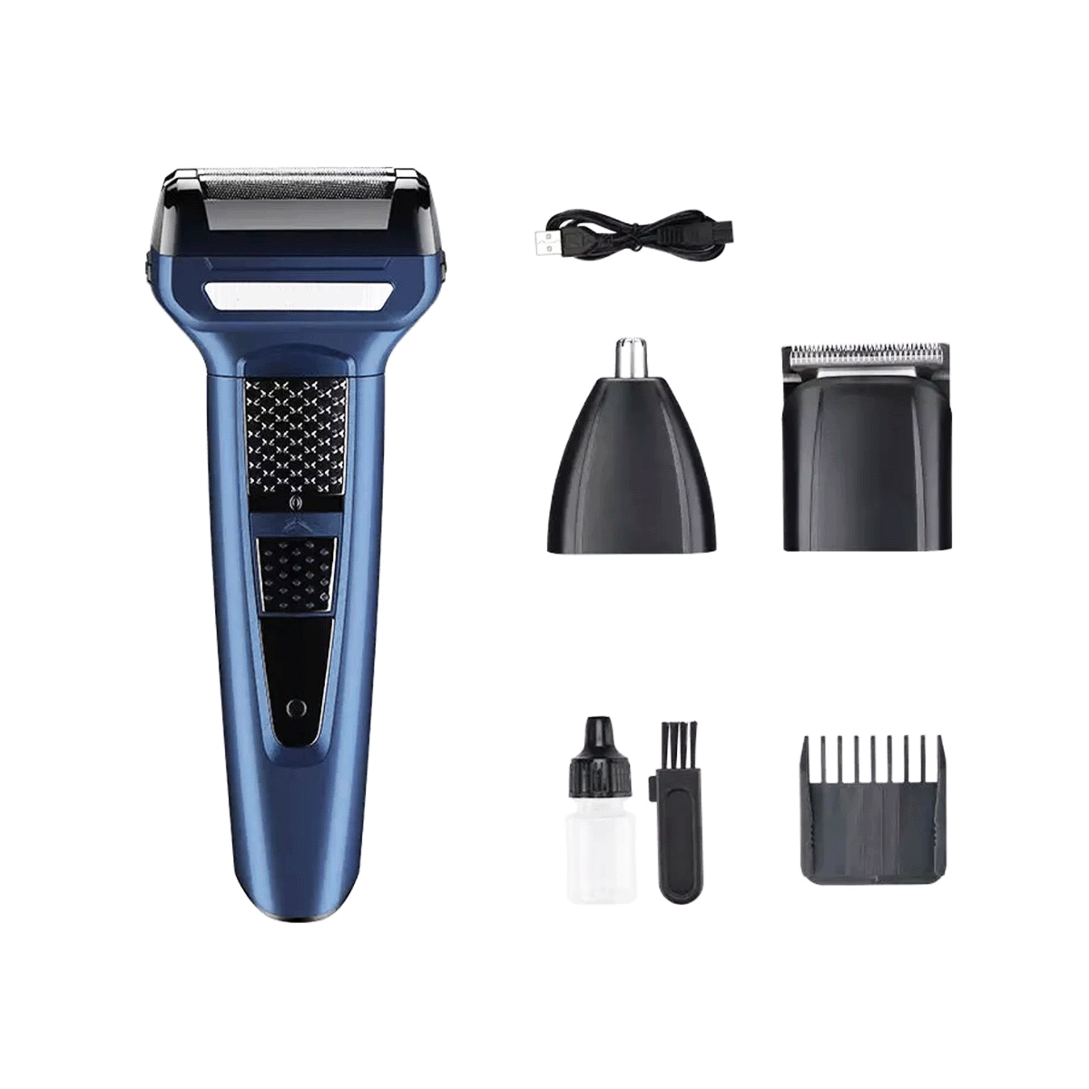 Rasuradora 3 en 1 Trimmer Afeitadora  Recargable para Barba Nariz y Patillas GM-6582