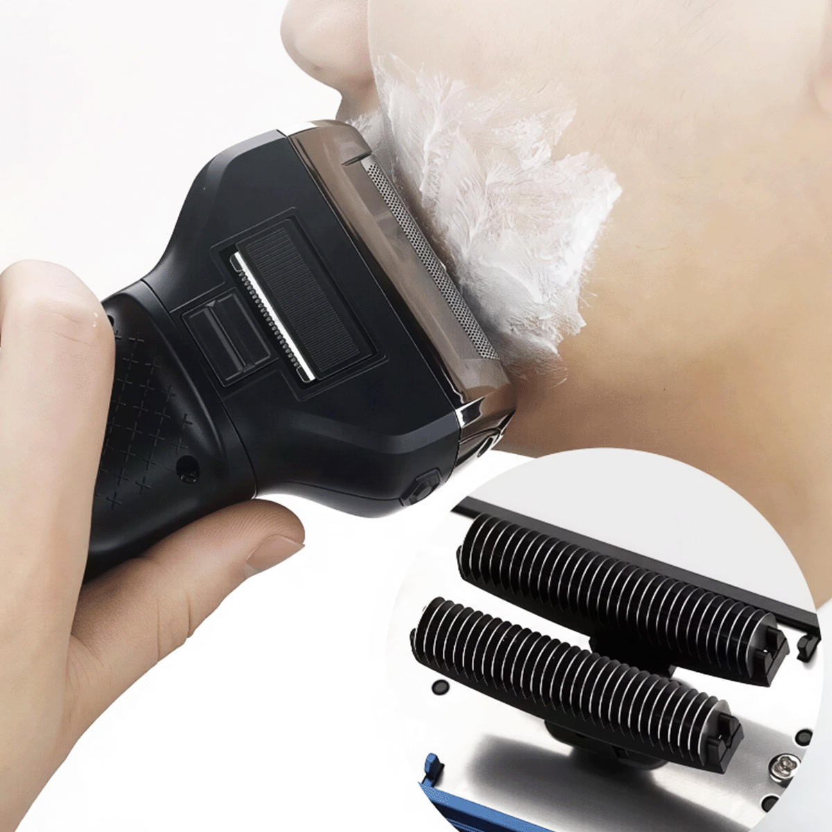 Rasuradora 3 en 1 Trimmer Afeitadora  Recargable para Barba Nariz y Patillas GM-6582