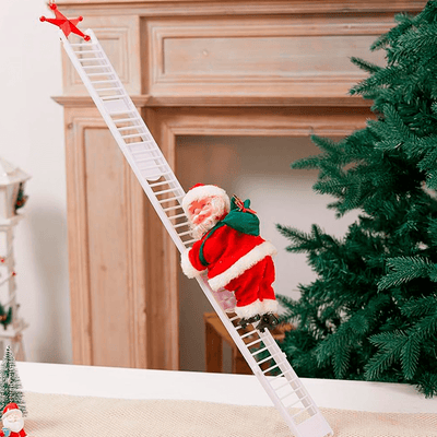 Papá Noel Escalera Sube y Baja Musical Escalador Adorno Navideño L-13