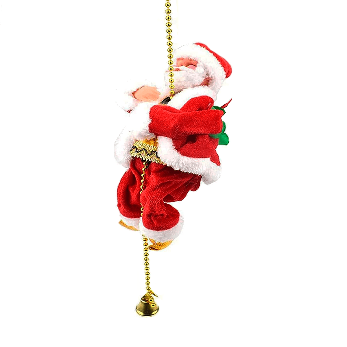 Papá Noel Escalador Cuerda Sube y Baja Musical Adorno Navideño L-16