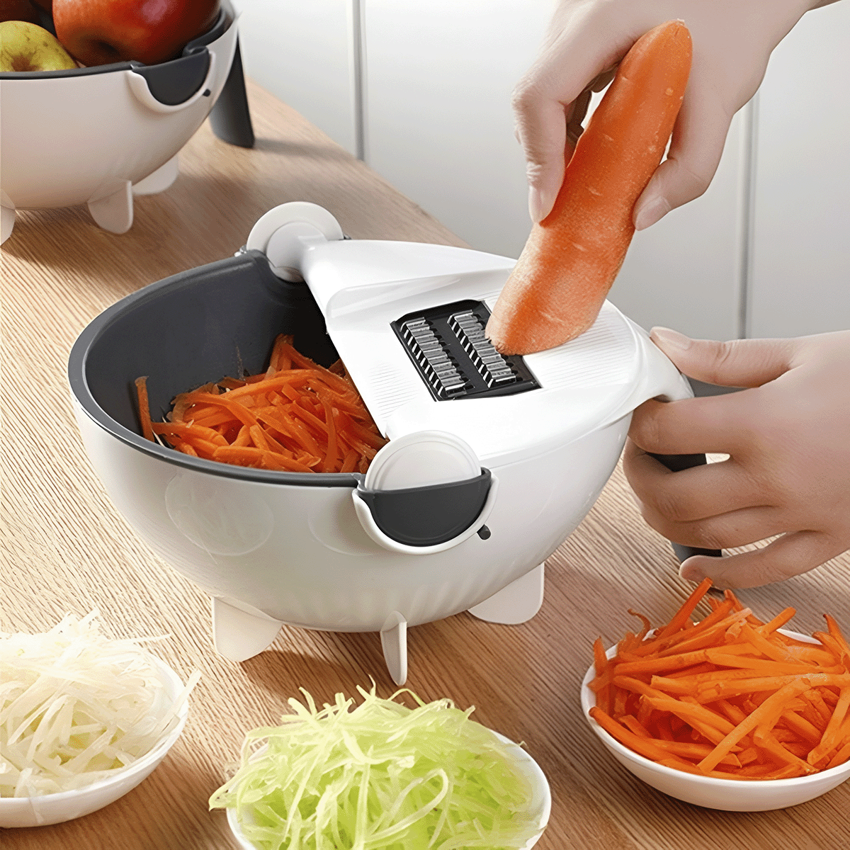 Rallador y Picador de Verduras 9 en 1 Escurridor Multifuncional RPC024