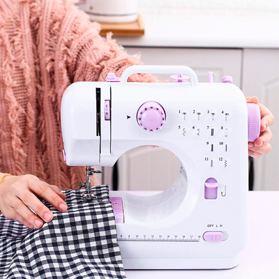 Mini Máquina de Coser Portátil con Pedal Luz LED Costura SM-505A