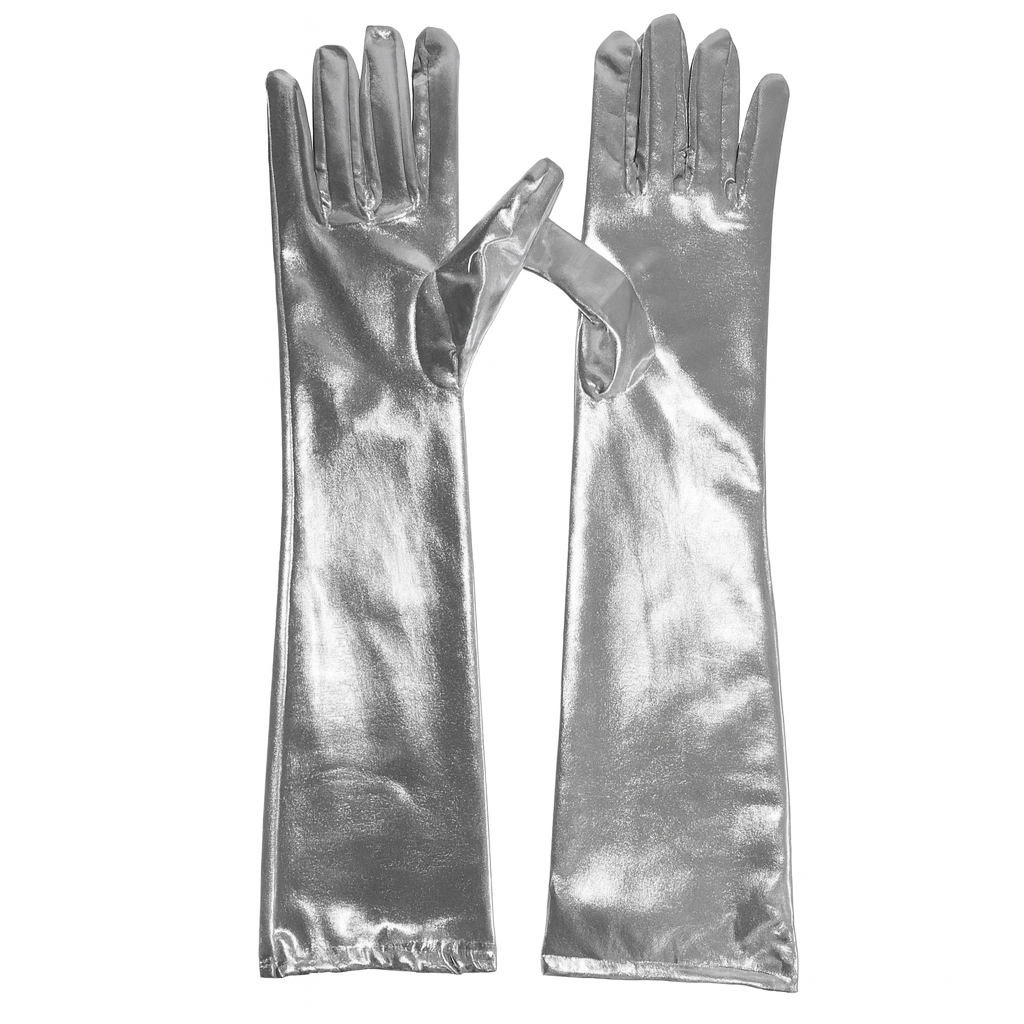 Guantes Largos Metálicos Halloween Disfraz MA-62