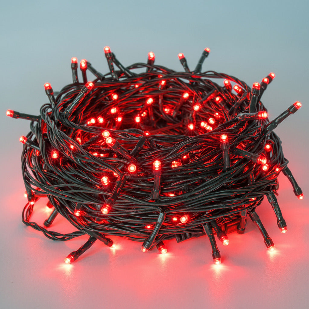 Luz LED Lineal 100 Metros 960 LED Extensión Navideña Cable Verde 1520A