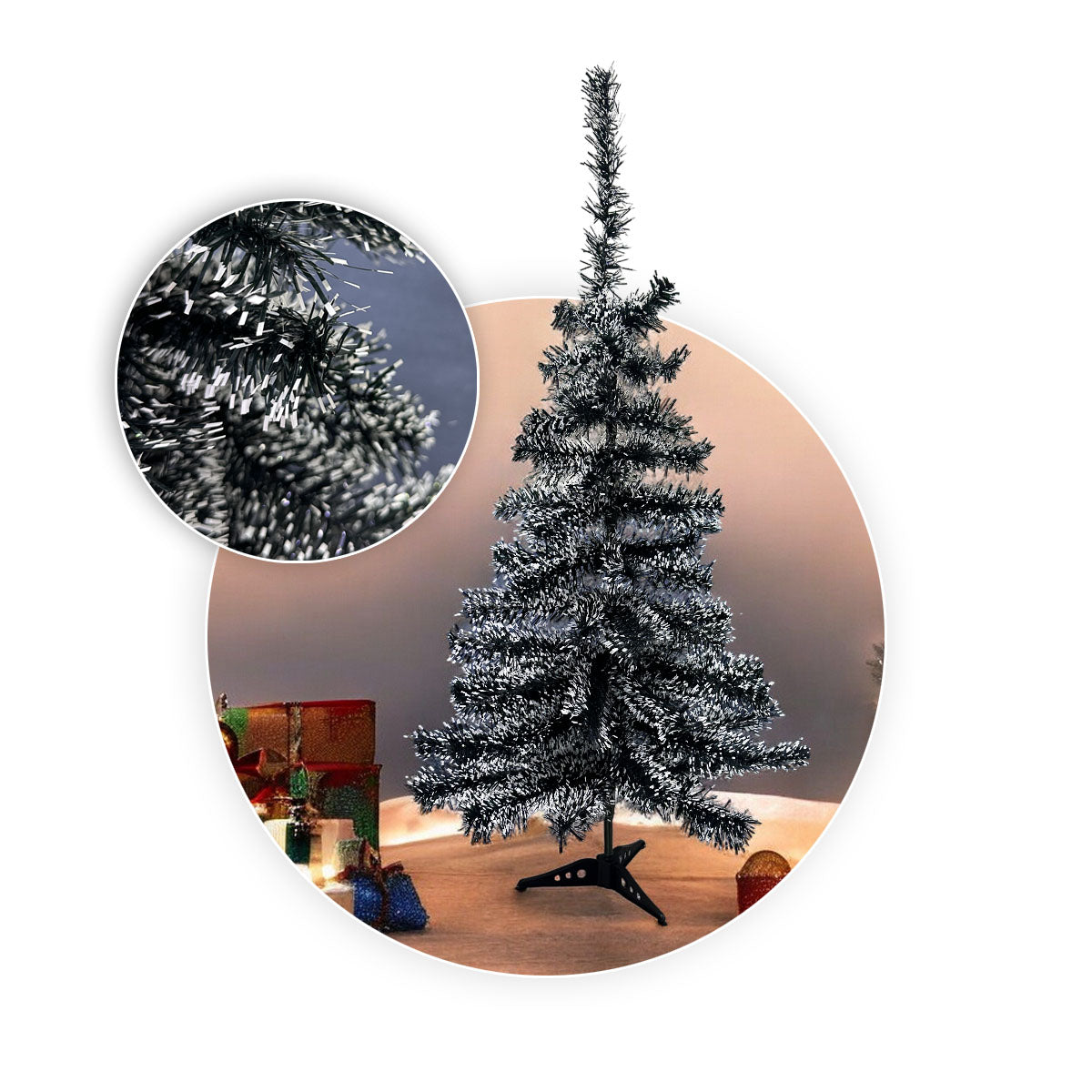 Árbol Navidad Nevado 90cm 80 Ramas T90X80X7-VB