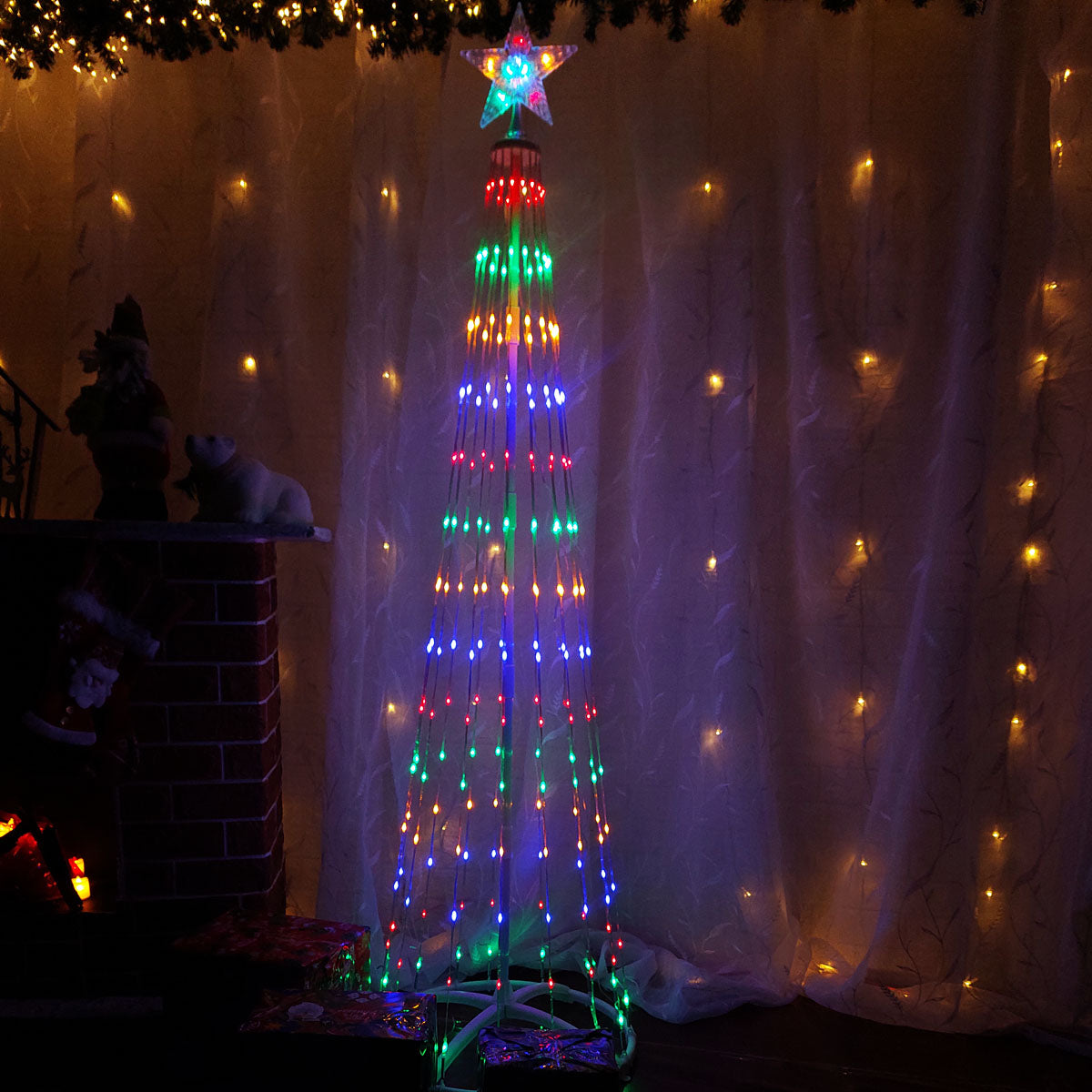 Árbol De Tiras Micro LED 1.8 Metros 200L Navidad 1622