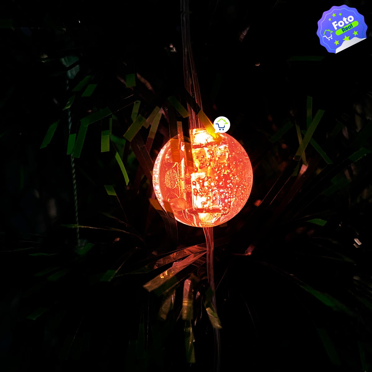 Cortina Esferas Navidad 2.8 x 1.9 m 120 LED Cristal Luces Decorativas 1815A