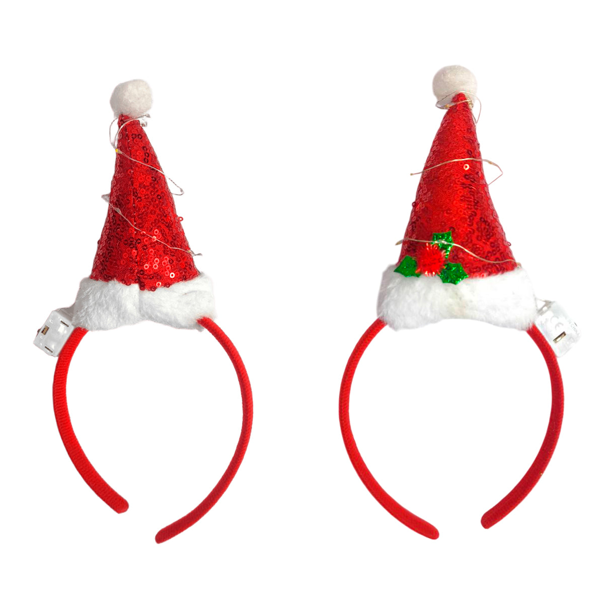 Diadema Navideña con Gorrito LED Fiesta y Navidad DGNL2